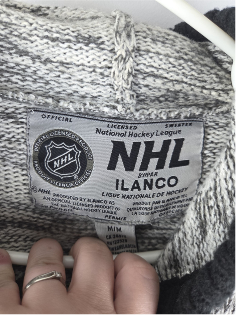 NHL by Ilanco Official Licensed Sweater Montreal Canadiens Gray ans Black MEDIUM - Picture 3 of 10
